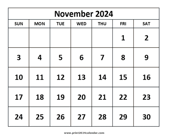 November 2024 Calendar