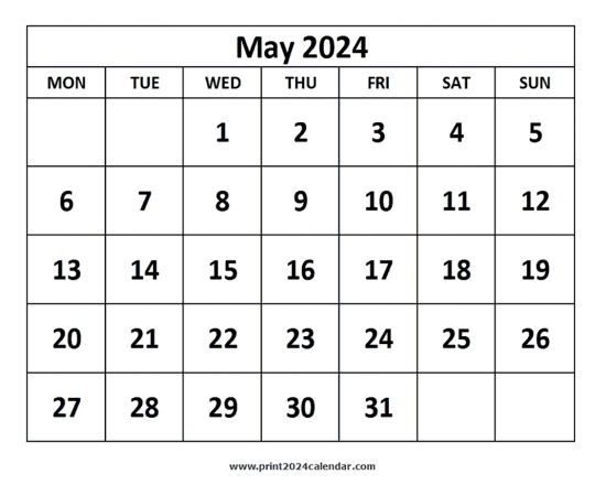 May 2024 Calendar