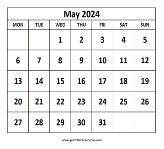 May 2024 calendar - Free 2024 calendar