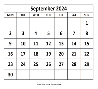 September 2024 calendar - Free 2024 calendar